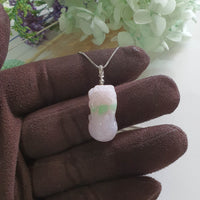 Translucent Icy Rosy Lavender Jadeite "Auspicious Wealth Pixiu" (JAB008114)