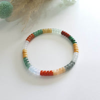 Multi-colours Jadeite “The Rainbow” Beads Bracelet (JAC003457)