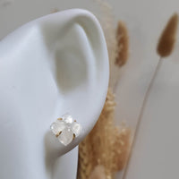 Highly Translucent Icy and Icy Green Jadeite “Meadow Beauty” Pierced Earrings (JAA001093) 7