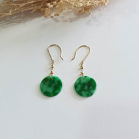 Translucent Brilliant Flower Green Jadeite “Dancing Orbs” Earrings (JAA002078) 6