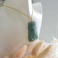 Highly Translucent Icy Bluish Green Jadeite "Majestic Dragon” Pendant (JAB004767) 6