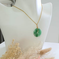 Translucent Bright Green with Brilliant Green Jadeite "Amulet" Pendant (JAB005019) 9