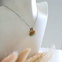 Translucent Brilliant Yellow and Green Jadeite "Rabbit of Wealth" Pendant (JAB005160) 6
