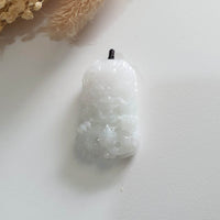 Translucent Icy White Jadeite "Majestic Dragon" Pendant (JAB005176) 9