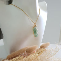 Highly Translucent Icy with Green Jadeite “Auspicious Leaf” Pendant (JAB005217) 7