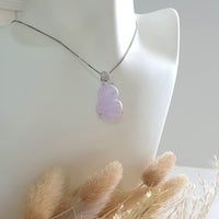 Good Translucency Icy Brilliant Lavender Jadeite "Amazing Hulu" Pendant (JAB005802) 7