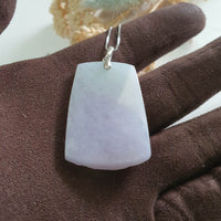 Translucent Lavender Jadeite "Mother Mary and Baby Jesus" Pendant (JAB006051) 7