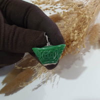 Translucent Brilliant Green Jadeite "Auspicious Ingot" Pendant (JAB006449) 3