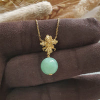 Translucent Apple Green Jadeite “Miss Joaquim” Pendant (JAB006519) 1