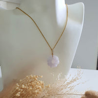 Translucent Lavender Jadeite “Eternity Knot” Pendant (JAB006606) 8