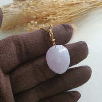 Translucent Icy Lavender Jadeite “Longevity Peach” Pendant (JAB006649) 2