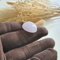 Translucent Icy Lavender Jadeite “Longevity Peach” Pendant (JAB006649) 4