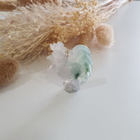 Good Translucency Icy with Green Jadeite "Rooster" Pendant (JAB006701) 5