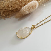 Good Translucency Icy Yellow "God of Fortune" Pendant (JAB006753) 8