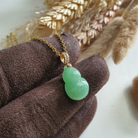 Translucent Icy Bright Green Jadeite "Hulu’s Love" Pendant (JAB006920) 2