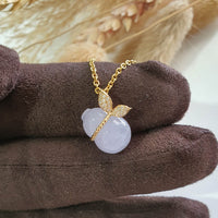 Translucent Icy Lavender Jadeite "Hulu’s Love" Pendant (JAB006935) 6