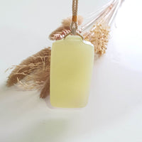 Translucent Yellow Nephrite “Wu Shi Pai” Pendant (JAB007923) 7