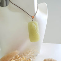 Translucent Icy Yellow Nephrite “Yellow Dzambala” Pendant (JAB007924) 10