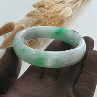 Translucent Icy Apple Green Jadeite Bangle (JAC002710) 3
