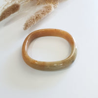 Translucent Orangey Jadeite “Art-De-Squarera” Bangle (JAC003020) 2