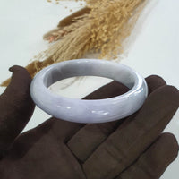 Translucent Light Lavender Jadeite “Cotton Candy” Bangle (JAC003080) 2