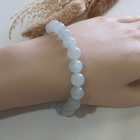 Good Translucency Icy Lavender Jadeite “Six Syllabus” Bracelet (JAC003355) 10