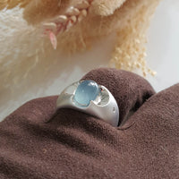 Highly Translucent Icy Light Blue Jadeite "Icy Blue Dew" Ring (JAD001011) 7