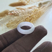 Good Translucency Icy Lavender Jadeite Abacus Ring (JAD001216) 4