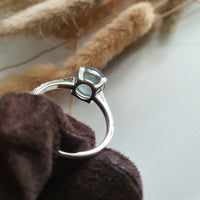 Highly Translucent Icy Light Blue Jadeite "Dreamy Winter" Ring (JAD001234) 6