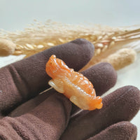 Translucent Icy Brilliant Orangey Jadeite “Dragon Tortoise” (JAM000795) 7