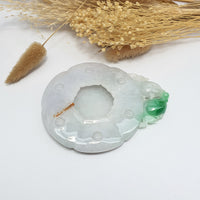 Translucent Icy with Apple Green Jadeite “Harmony within Abundance” Ornament (SJK000089) 8