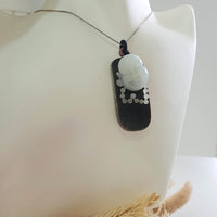 Translucent White Nephrite Monolith “Laughing Buddha” Pendant (SNJ000312) 10