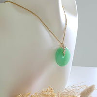 [Very Rare] Magnificent Good Translucency Brilliant Apple Green Jadeite Pendant (JAB008011)