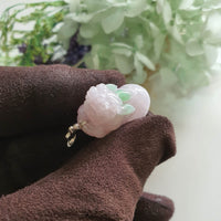 Translucent Icy Rosy Lavender Jadeite "Auspicious Wealth Pixiu" (JAB008114)