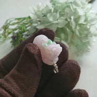 Translucent Icy Rosy Lavender Jadeite "Auspicious Wealth Pixiu" (JAB008114)