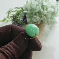 Translucent Bright Apple Green Jadeite "Barrel" Pendant (JAB008212)
