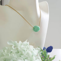 Translucent Bright Apple Green Jadeite "Barrel" Pendant (JAB008212)