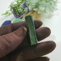Translucent Flower Green Jadeite "Emerald Passage" Barrel Pendant (JAB008222)