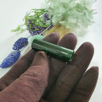 Translucent Flower Green Jadeite "Emerald Passage" Barrel Pendant (JAB008222)