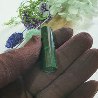 Translucent Flower Green Jadeite "Emerald Passage" Barrel Pendant (JAB008222)