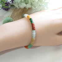 Multi-colours Jadeite “The Rainbow” Beads Bracelet (JAC003457)