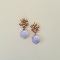 Translucent Brilliant Lavender Jadeite “Miss Joaquim” Earrings (JAA001068) 6
