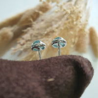 Highly Translucent Icy Blue Jadeite “Cupcakes” Earrings (JAA001331) 4