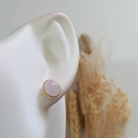 Translucent Icy Lavender Jadeite “Asymmetry of Wisteria” Earrings (JAA001998) 8