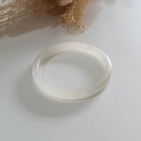 Translucent Icy Colourless Nephrite Bangle (JAC002692) 1