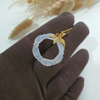 Highly Translucent Icy Jadeite "Blossoming Six segments Bamboo" Pendant (JAB002829) 6