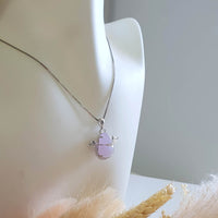 [Rare] Good Translucency Icy Brilliant Lavender Jadeite "Be my Angel" Pendant (JAB003929) 5