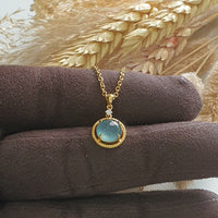 Highly Translucent Icy Jewel Blue Jadeite "Blue Dew" Pendant (JAB005211) 1