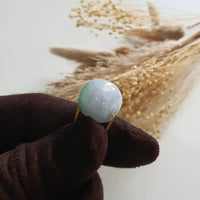 Translucent Icy Green with Lavender Jadeite “Golden Barrel” Pendant (JAB005305) 3