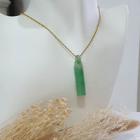 Translucent Green Jadeite "Infinity Interlocking Beam" Pendant (JAB005819) 9